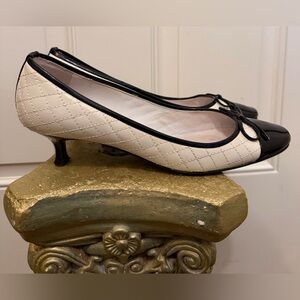 Delman Chic Black and Off-White Quilted Women's Shoes